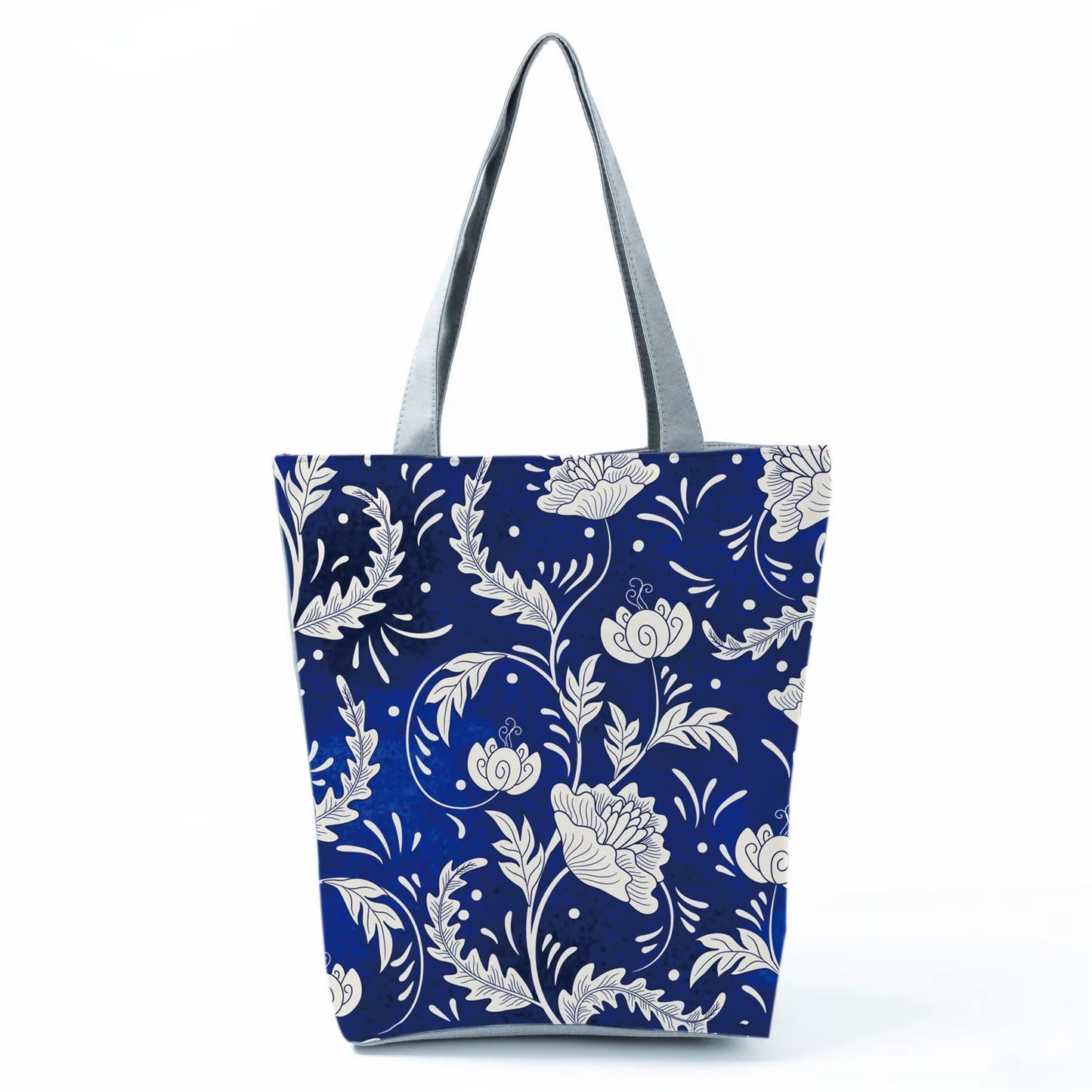 Bags for Women 2022 New Handbags Floral Porcelain Geometric Abstract Pattern Shoulder Bag Customizable Beach Bag Orchard Bag