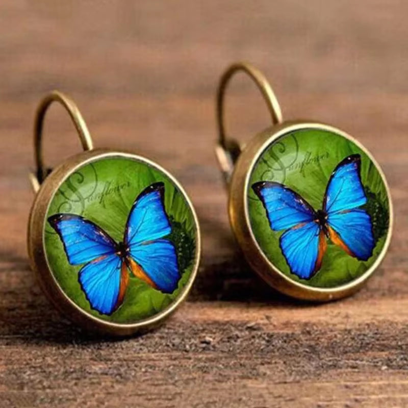 Boho Flower Drop Earrings for Women Vintage Jewelry Geometric Pattern round Earings Bijoux Boucles D'Oreilles Bohemia