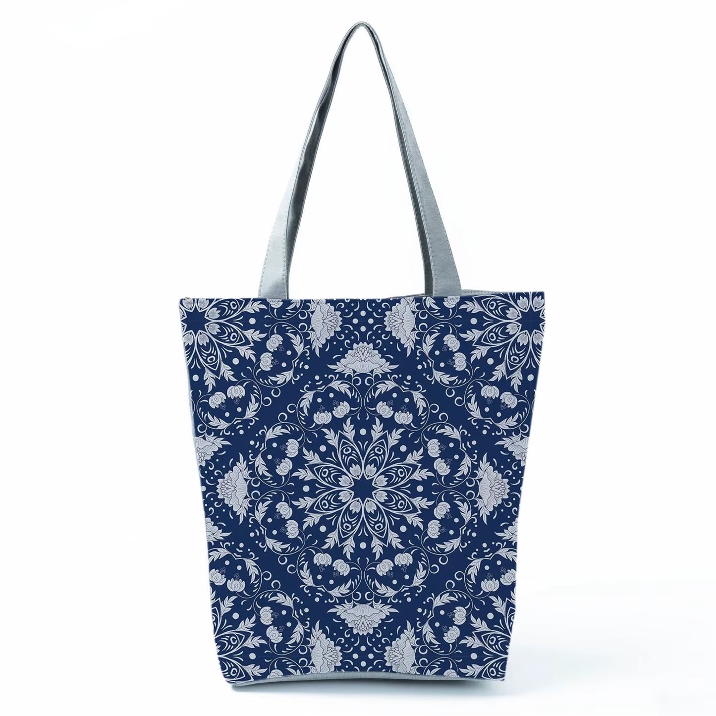 Bags for Women 2022 New Handbags Floral Porcelain Geometric Abstract Pattern Shoulder Bag Customizable Beach Bag Orchard Bag