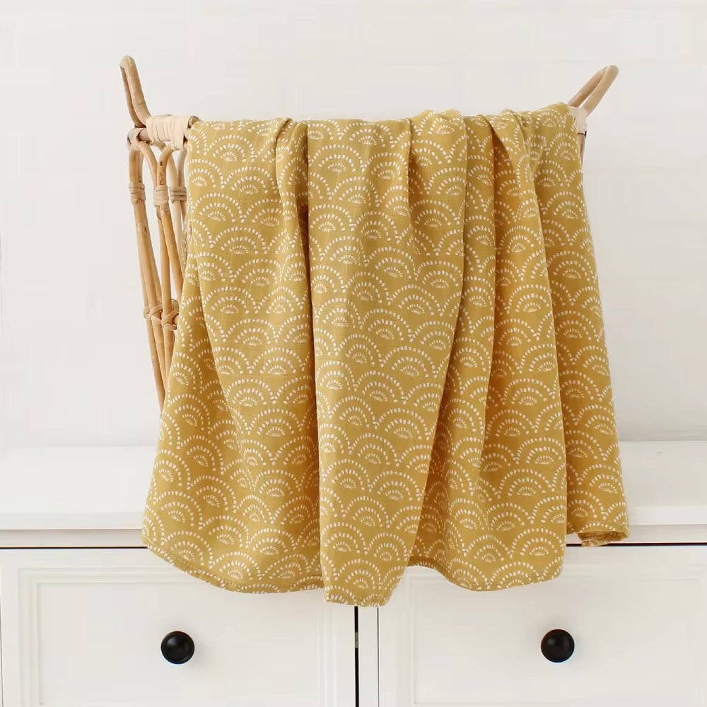 Muslin Swaddle Baby Blankets Newborn 70% Bamboo + 30% Cotton Swaddle Summer Blanket Baby Bath Towel