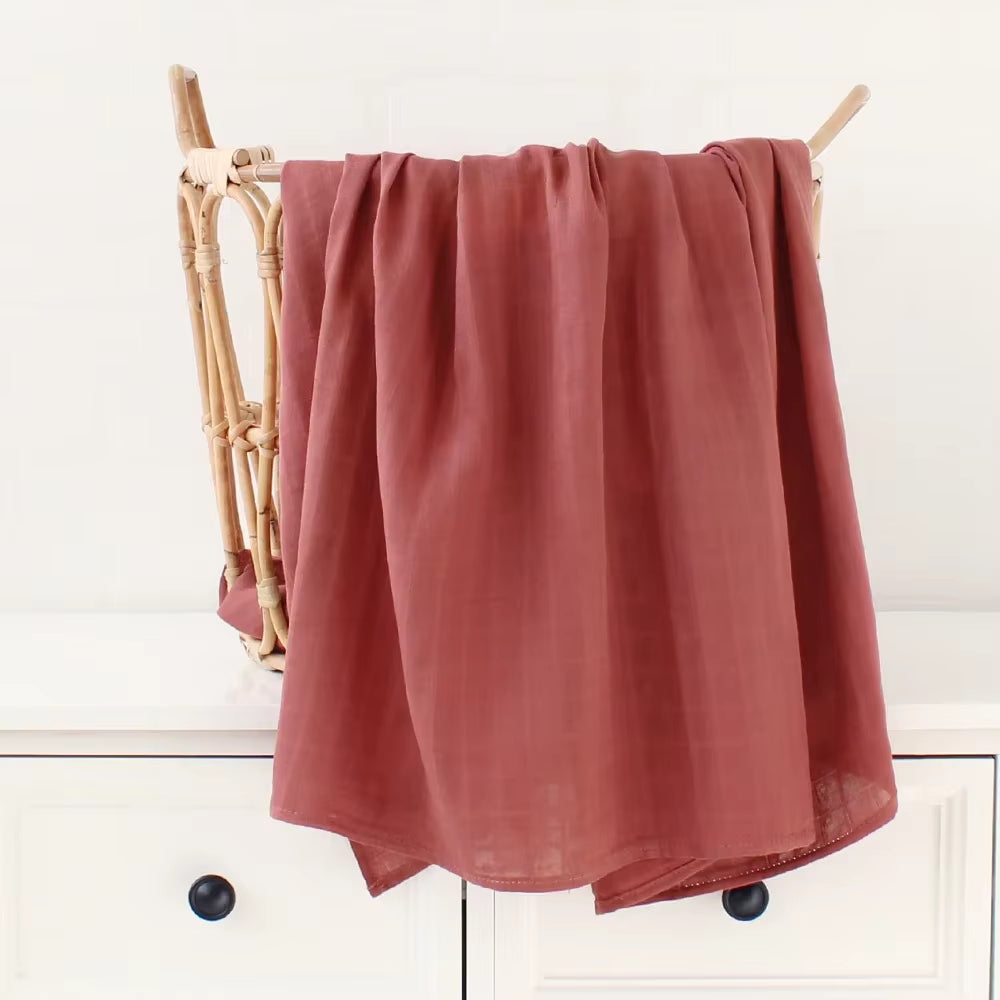 Muslin Swaddle Baby Blankets Newborn 70% Bamboo + 30% Cotton Swaddle Summer Blanket Baby Bath Towel
