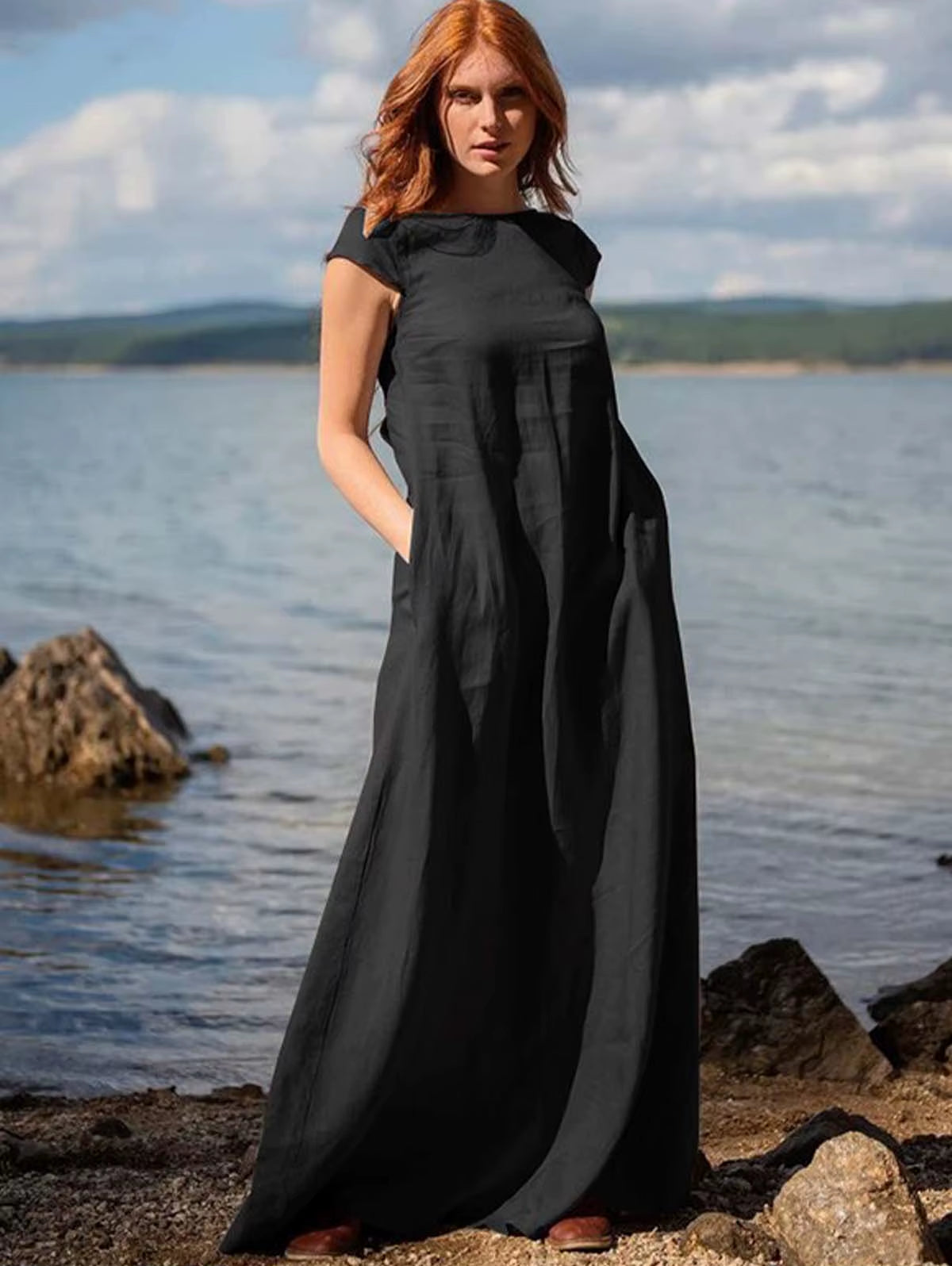 Summer Simple Maxi Dress Bohemian Sleeveless – Beachy Boho Boutique