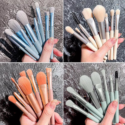 8Pcs Cosmetics Foundation Blush Powder Eyeshadow Blending Makeup Brush Soft Fluffy Makeup Brushes Beauty Tools Make up Brushes