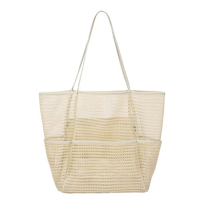 Multi Pockets Summer Beach Bag for Towels Mesh Durable Travel Handbag Toys Organizer Waterproof Underwear Swimming Storage Bag