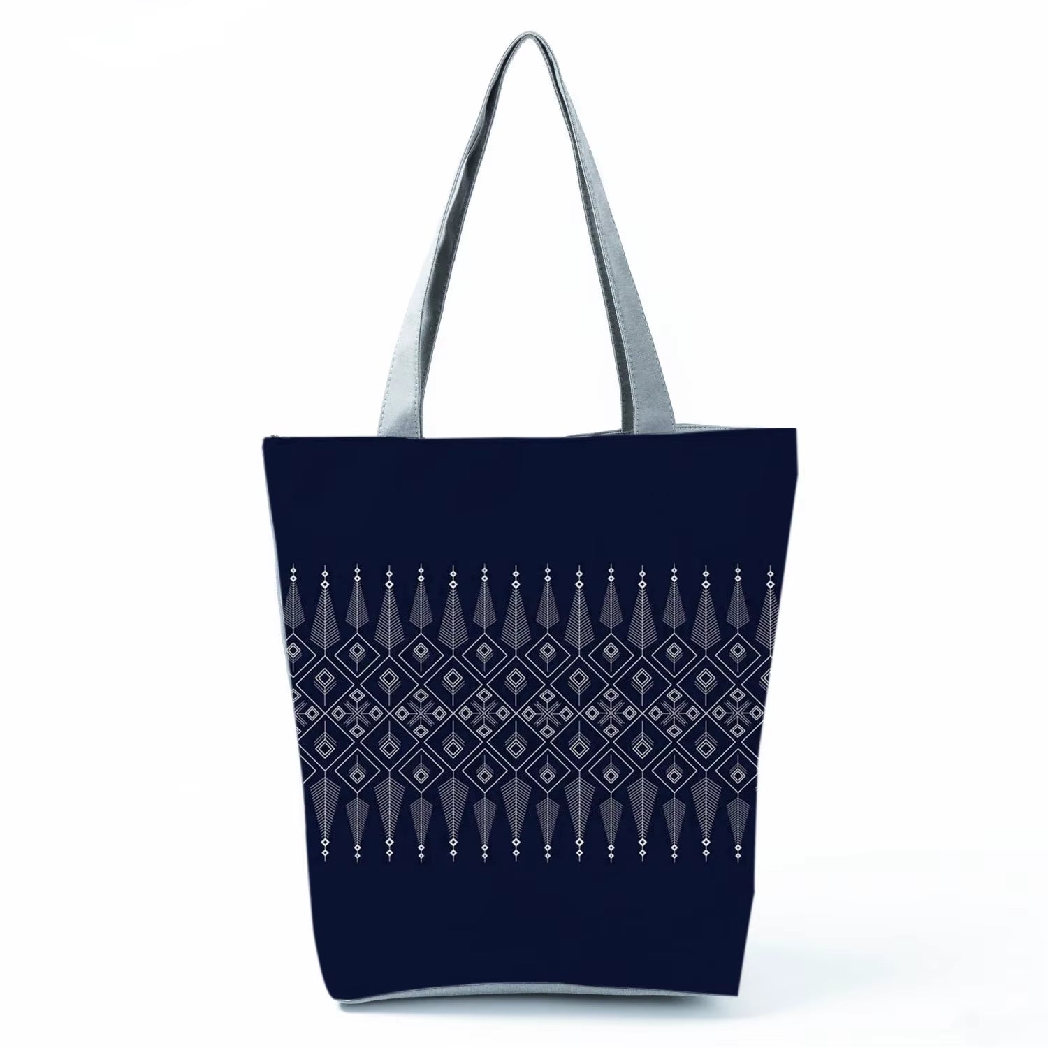 Bags for Women 2022 New Handbags Floral Porcelain Geometric Abstract Pattern Shoulder Bag Customizable Beach Bag Orchard Bag