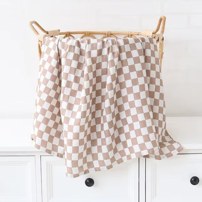Muslin Swaddle Baby Blankets Newborn 70% Bamboo + 30% Cotton Swaddle Summer Blanket Baby Bath Towel