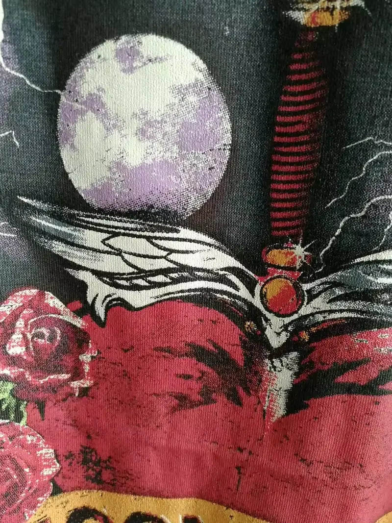 Super Chic Rock'N'Roll Vibes Boho DRESS Vintage Black Mystic Thunder T-Shirt Dress Cotton Za Women Dress for Women Summer 2022
