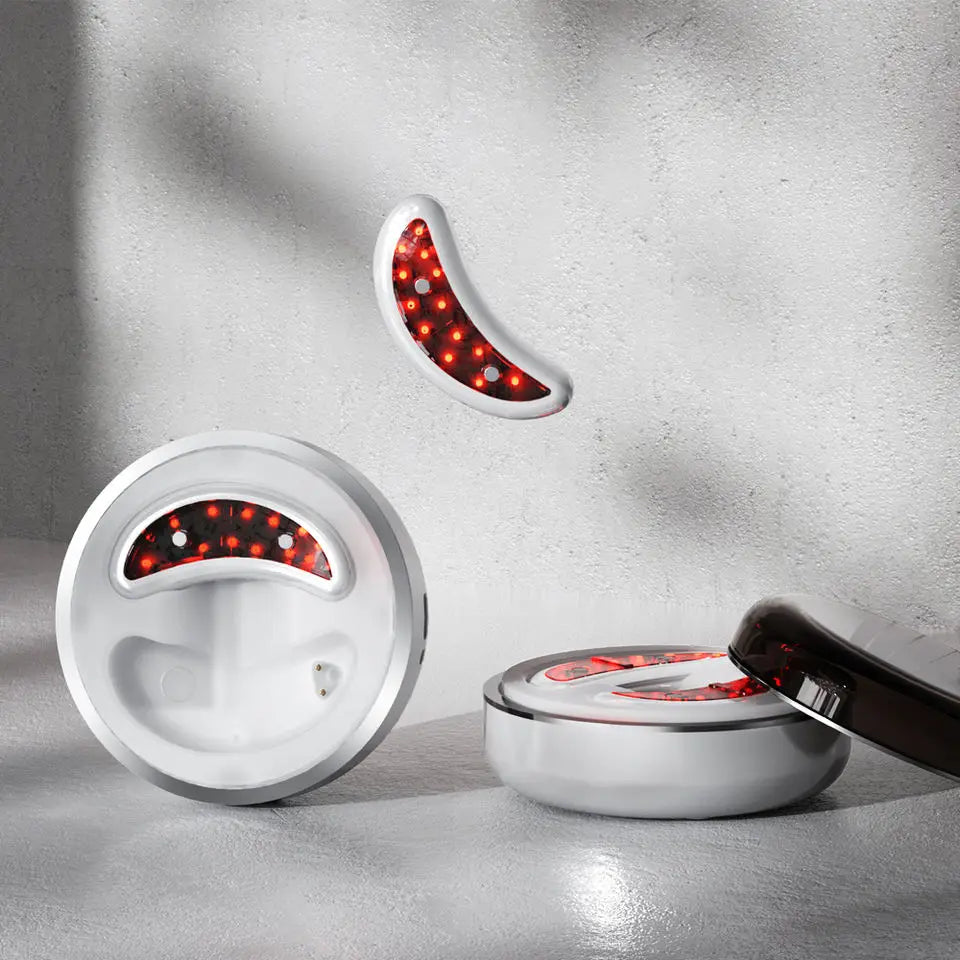 Led Red Light Eye Care Therapy Ems Massager with Gel Patch for Treatment under Eye Wrinkle
