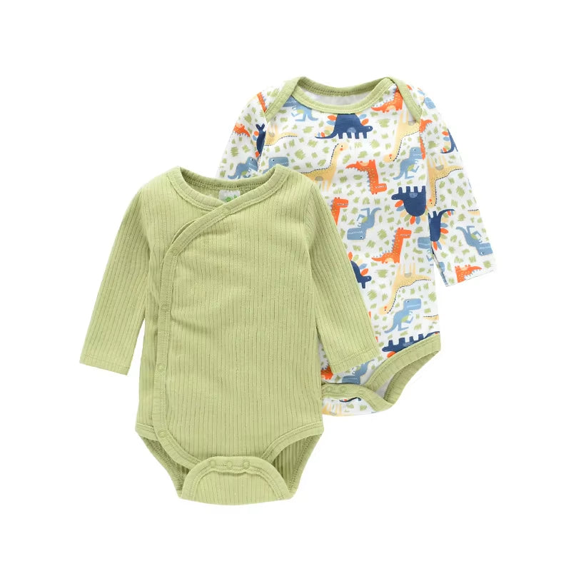 Baby Girl Boys Bodysuit for Newborns New Long-Sleeve Organic Cotton Clothes 2-Pack Sets Designer Bebe Onesies Rompers Playsuits