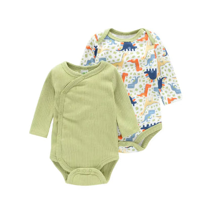 Baby Girl Boys Bodysuit for Newborns New Long-Sleeve Organic Cotton Clothes 2-Pack Sets Designer Bebe Onesies Rompers Playsuits
