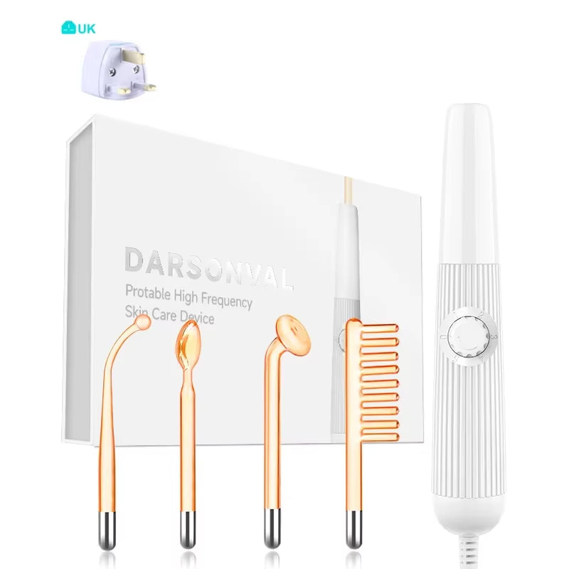 High Frequency Facial Machine Electrotherapy Wand Glass Neon + Argon Wands Remove Wrinkles High Frequency Facial