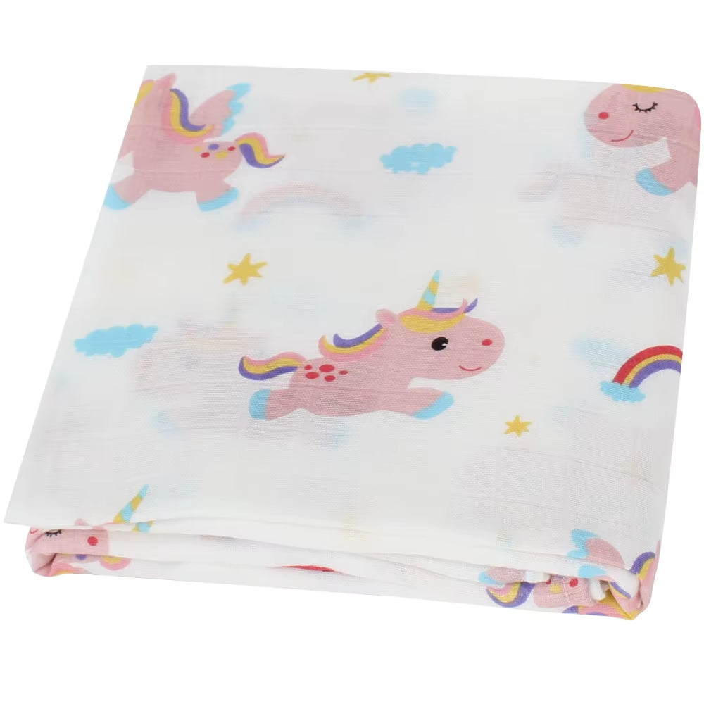 Bamboo Cotton Soft Baby Swaddle Muslin Wrap Rainbow Infant Baby Bedding Muslin Swaddle Wrap Newborn Blankets Gauze Bath Towel