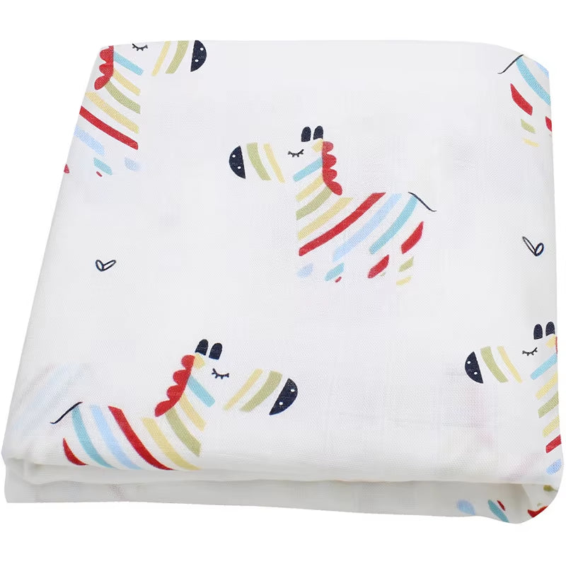 Bamboo Cotton Soft Baby Swaddle Muslin Wrap Rainbow Infant Baby Bedding Muslin Swaddle Wrap Newborn Blankets Gauze Bath Towel
