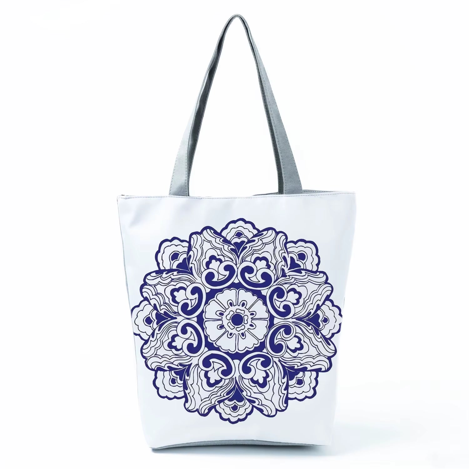 Bags for Women 2022 New Handbags Floral Porcelain Geometric Abstract Pattern Shoulder Bag Customizable Beach Bag Orchard Bag