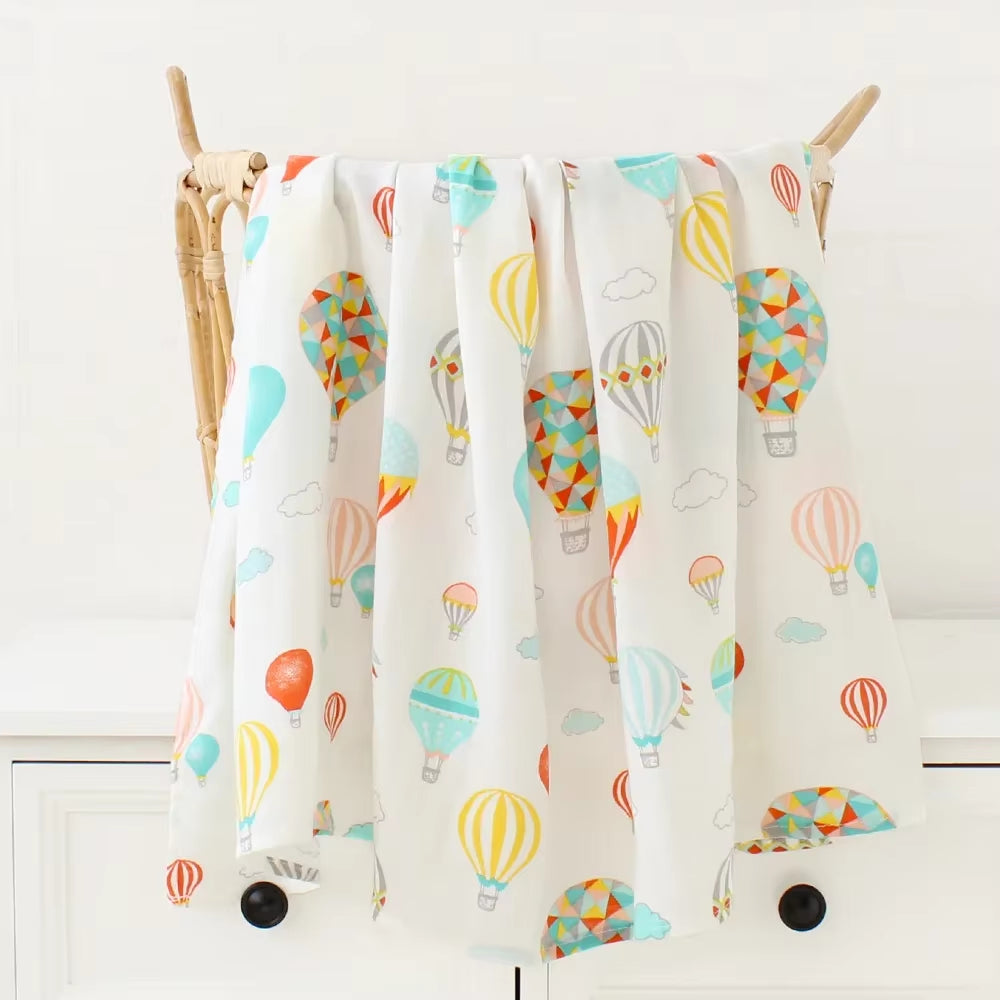 Muslin Swaddle Baby Blankets Newborn 70% Bamboo + 30% Cotton Swaddle Summer Blanket Baby Bath Towel