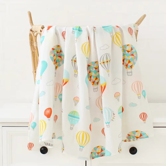 Muslin Swaddle Baby Blankets Newborn 70% Bamboo + 30% Cotton Swaddle Summer Blanket Baby Bath Towel