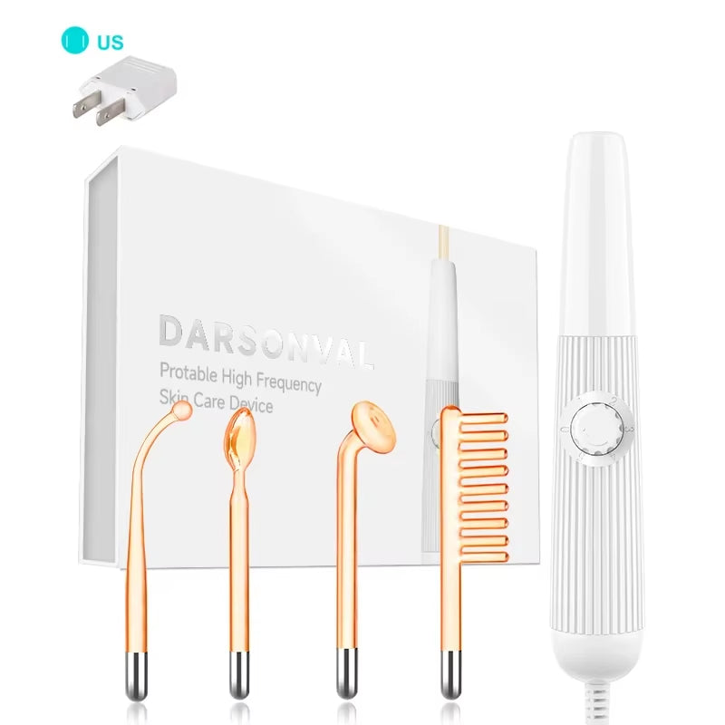 High Frequency Facial Machine Electrotherapy Wand Glass Neon + Argon Wands Remove Wrinkles High Frequency Facial