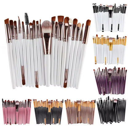 20Pcs Makeup Brushes Set Professional Plastic Handle Soft Synthetic Hair Powder Foundation Eyeshadow Make up Brushes Cosmetics