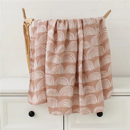 Muslin Swaddle Baby Blankets Newborn 70% Bamboo + 30% Cotton Swaddle Summer Blanket Baby Bath Towel