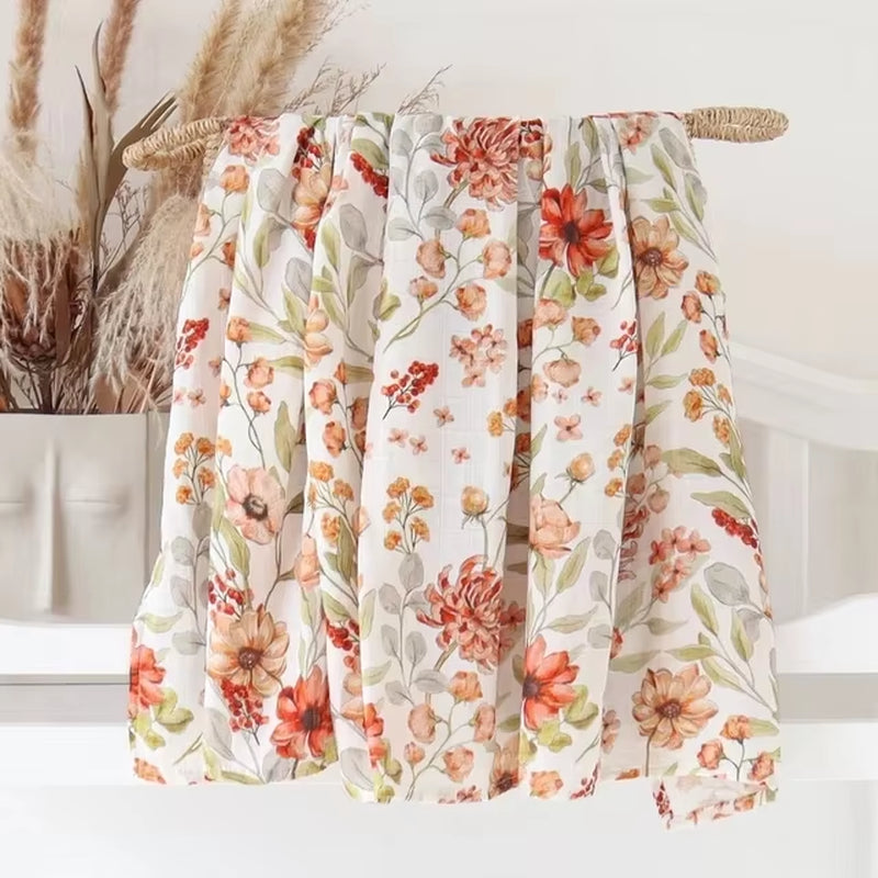 Muslin Swaddle Baby Blankets Newborn 70% Bamboo + 30% Cotton Swaddle Summer Blanket Baby Bath Towel