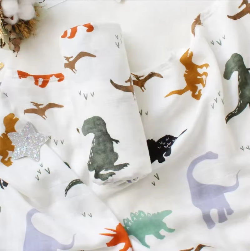 Muslin Swaddle Baby Blankets Newborn 70% Bamboo + 30% Cotton Swaddle Summer Blanket Baby Bath Towel