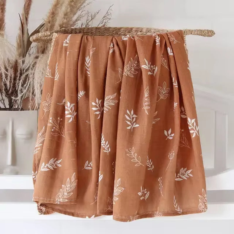 Muslin Swaddle Baby Blankets Newborn 70% Bamboo + 30% Cotton Swaddle Summer Blanket Baby Bath Towel