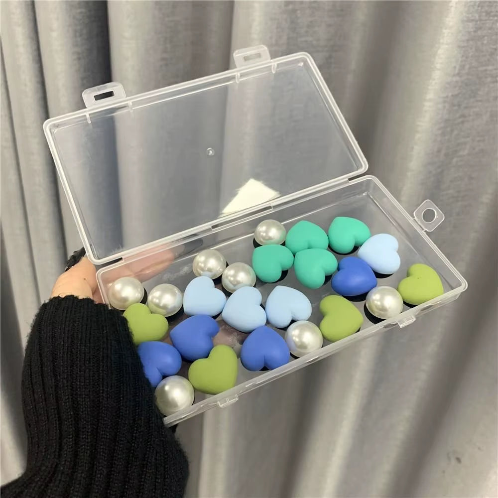 24PCS Cotton Charms for Bogg Bags DIY Rubber Beach Bag Beach Bag Accessories Charms Heart Pearl Button for Bogg Bag/Beach Bag