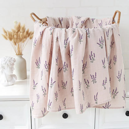 Muslin Swaddle Baby Blankets Newborn 70% Bamboo + 30% Cotton Swaddle Summer Blanket Baby Bath Towel