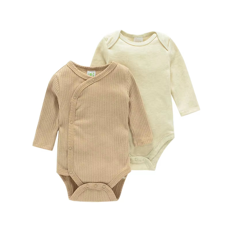 Baby Girl Boys Bodysuit for Newborns New Long-Sleeve Organic Cotton Clothes 2-Pack Sets Designer Bebe Onesies Rompers Playsuits