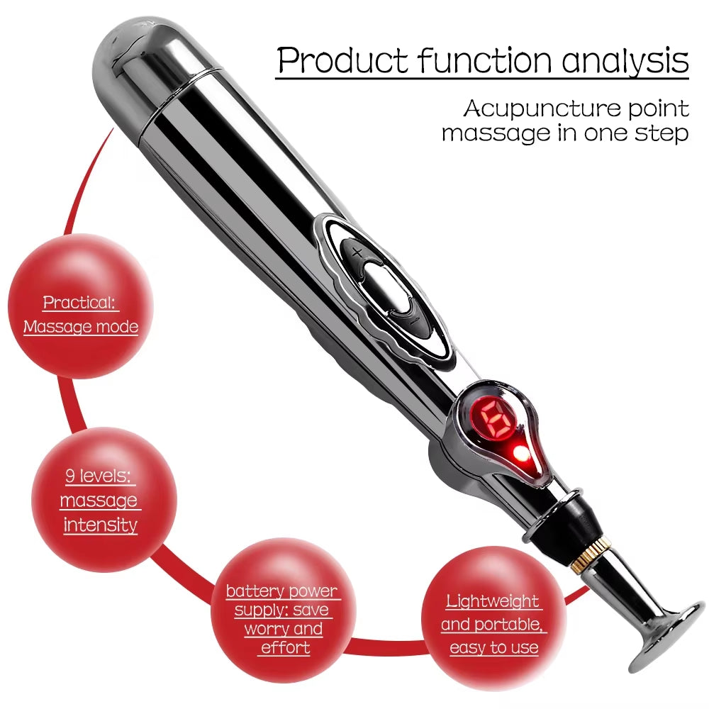 Electrical Pulse Meridian Energy Pen Acupuncture Moxibustion Pen EMS Muscle Point Stimulation Physiotherapy Device Health Care