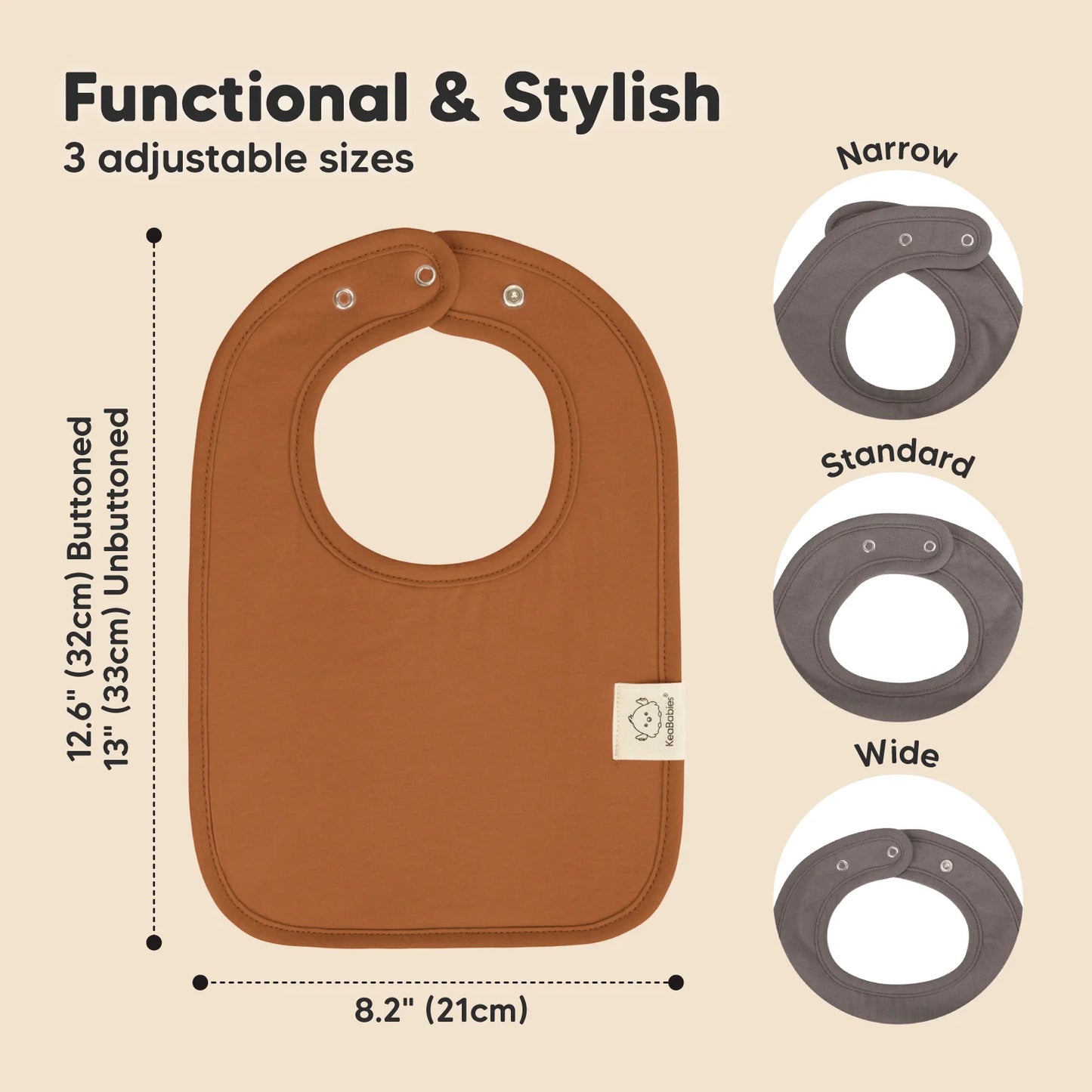 8-Pack Coast Drool Bibs (Terracotta)