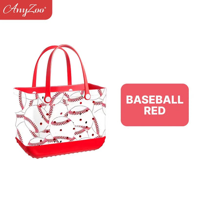 Eva Plastic Printed Tote Bag Waterproof Travel Handbag Women'S Beach Sports Bag Printed Handbag Family Bag Outdoor Beach Bag