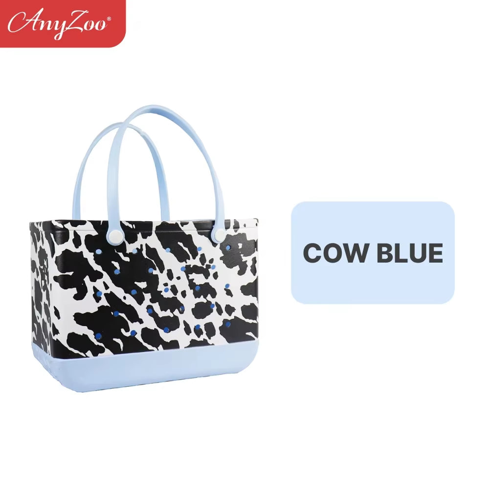 Eva Plastic Printed Tote Bag Waterproof Travel Handbag Women'S Beach Sports Bag Printed Handbag Family Bag Outdoor Beach Bag