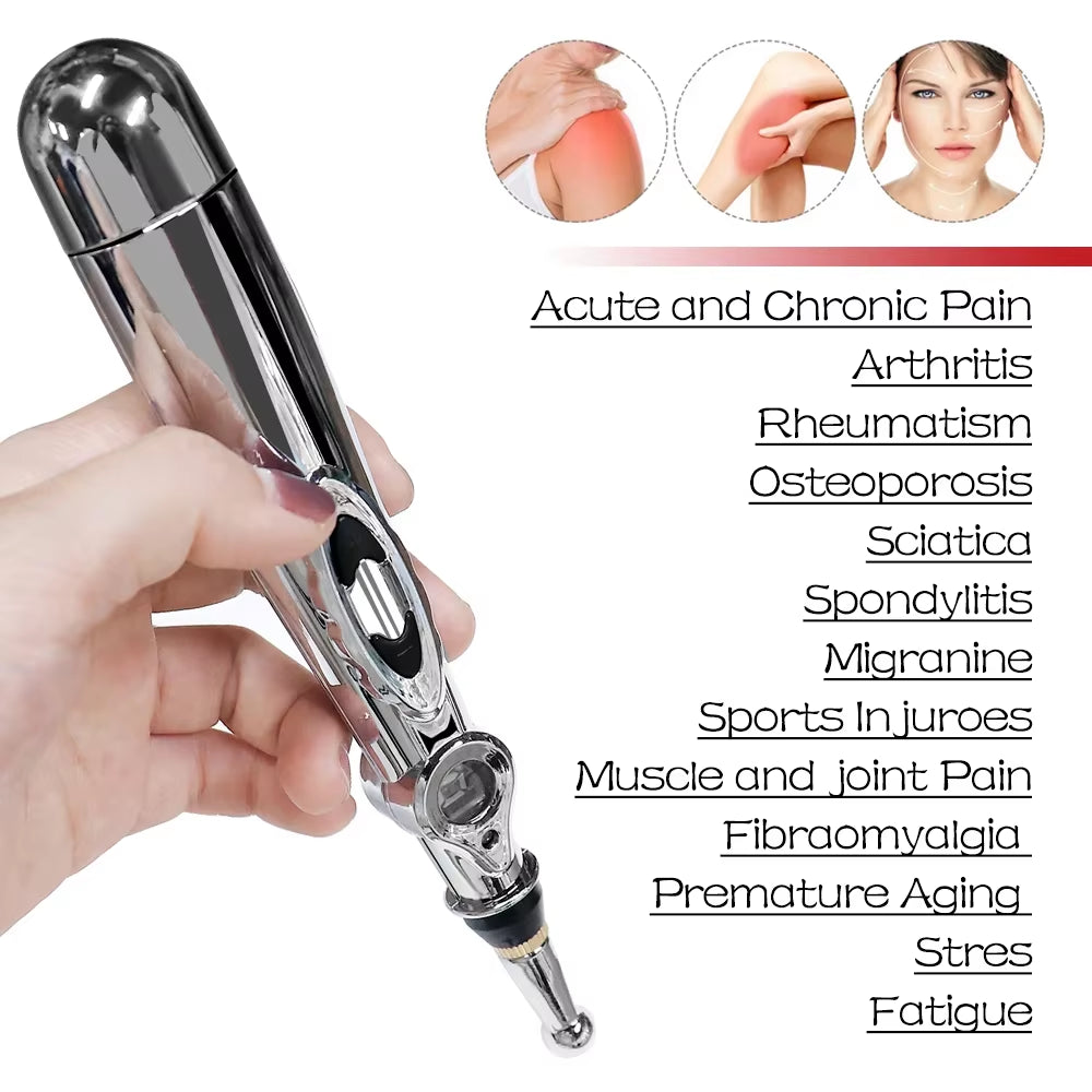 Electrical Pulse Meridian Energy Pen Acupuncture Moxibustion Pen EMS Muscle Point Stimulation Physiotherapy Device Health Care