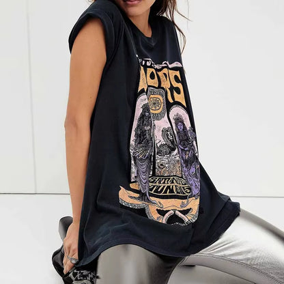 Super Chic Vintage Design Graphic Print T Shirt Women Short Sleelve Lilac Graphic T Shirts New Summer T Shirt Tops Cotton Tee