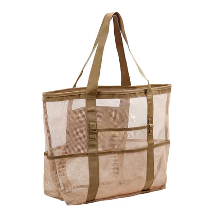 Large-Capacity Mesh Beach Bag Swimming Bag for Children Beach Toy Baskets Portable Travel Storage Wash Bag Quick Dry Tote