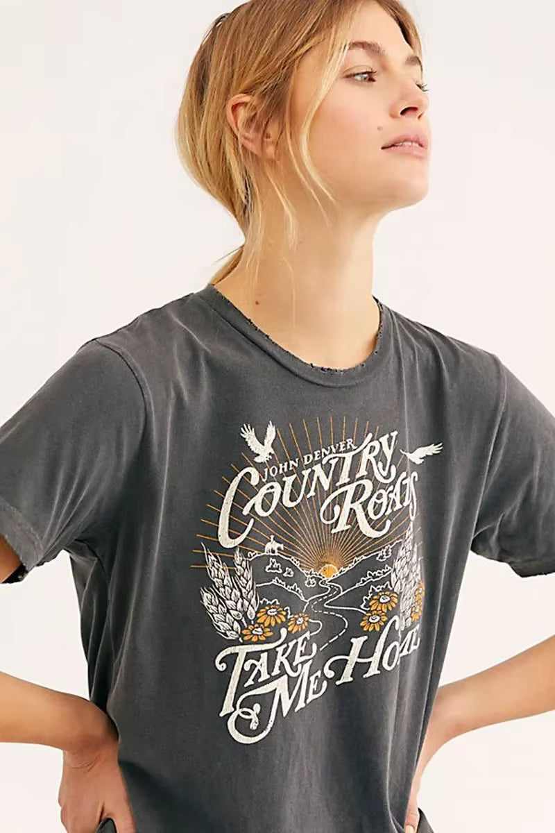 Super Chic Graphic Tees Women Black Cotton T Shirt for Women Casual Style Summer Top T Shirt Women New Women Clothing