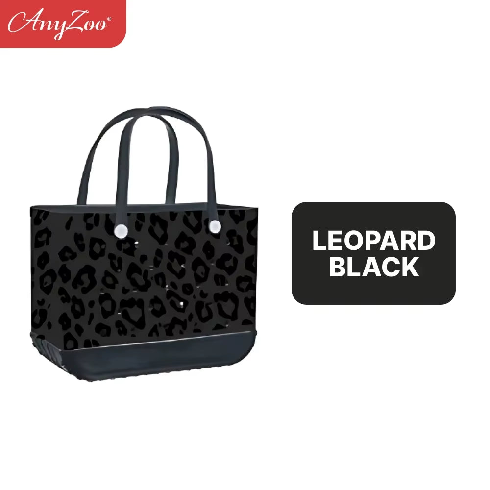 Eva Plastic Printed Tote Bag Waterproof Travel Handbag Women'S Beach Sports Bag Printed Handbag Family Bag Outdoor Beach Bag