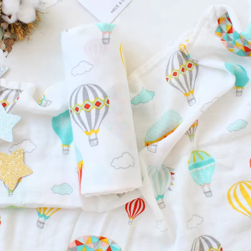 Bamboo Cotton Soft Baby Swaddle Muslin Wrap Rainbow Infant Baby Bedding Muslin Swaddle Wrap Newborn Blankets Gauze Bath Towel